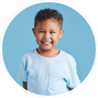 Child showing bright smile